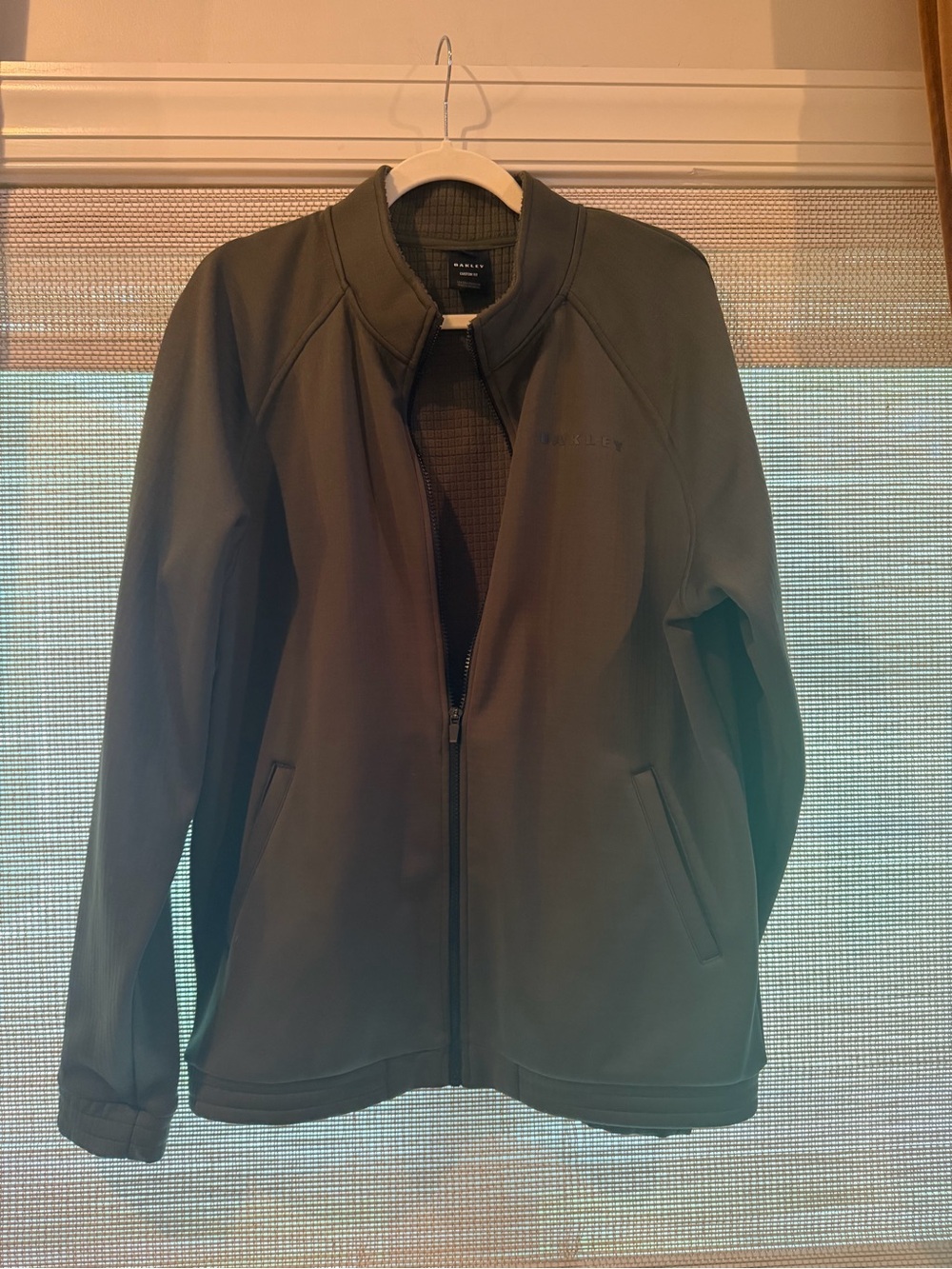 Oakley Jacket Olive Green Grid Thermal Coat Elements Style Windbreaker MENS L